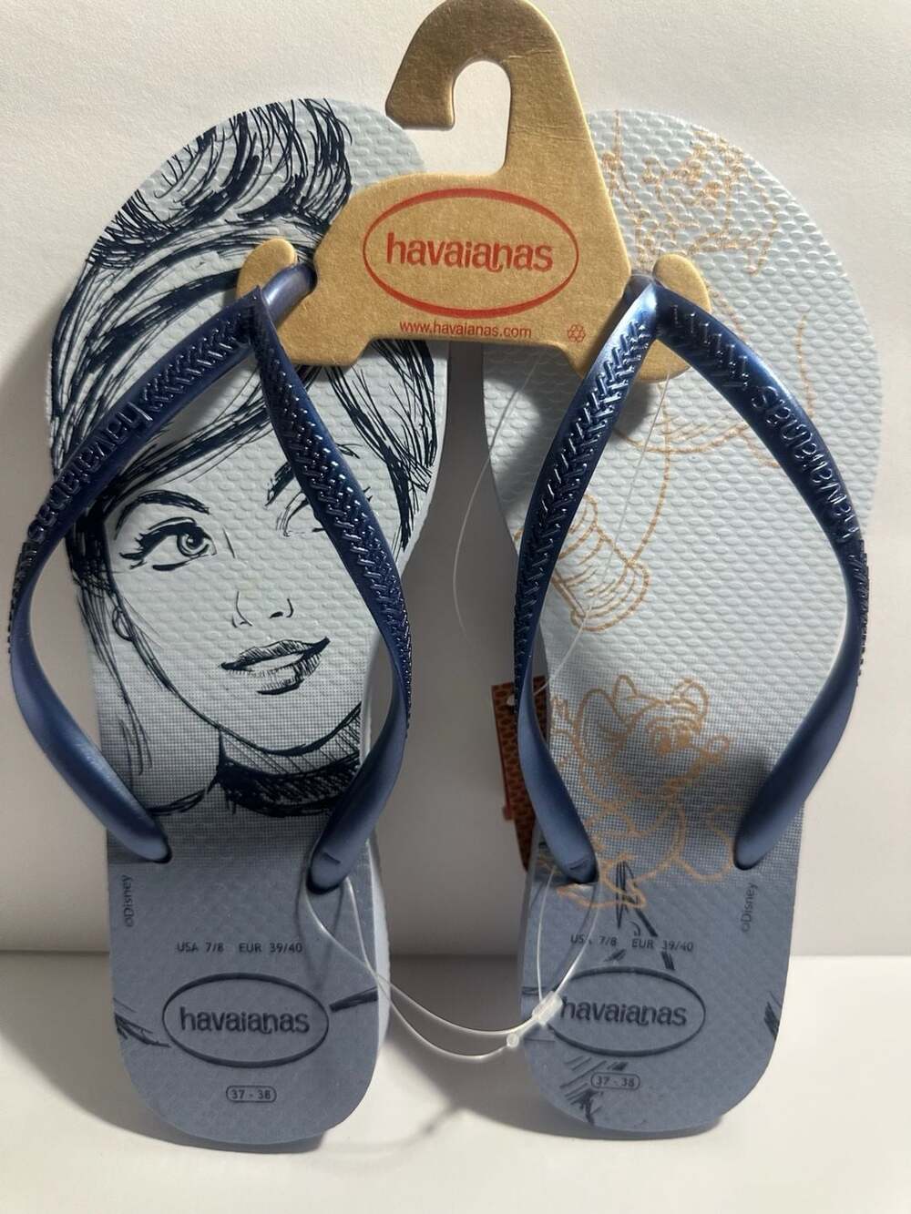Havaianas Slim Disney Cinderella Flip Flops Women's Size 7/8